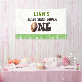 Waterverf Football Eerste jaar Down 1st Verjaardag Spandoek