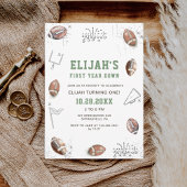 Waterverf Football eerste jaar Down Birthday Kaart