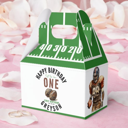 Waterverf Football eerste jaar naar beneden | 1e v Bedankdoosjes (Huwelijk)