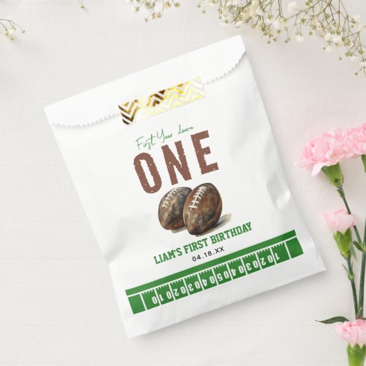 Waterverf Football eerste jaar naar beneden | 1e v Bedankzakje (Gezegeld)