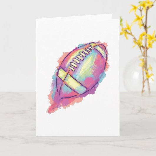 WATERVERF FOOTBALL KAART (Gele Bloem)