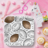 Waterverf Football Papier Borden Papieren Bordje (Feest)