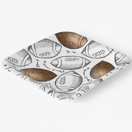Waterverf Football Papier Borden Papieren Bordje (Gebogen)