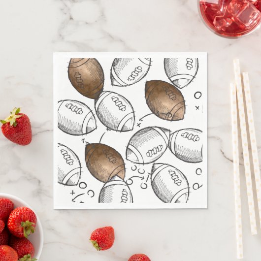 Waterverf Football papieren servetten (Insitu)