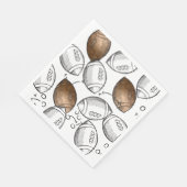 Waterverf Football papieren servetten (Hoek)