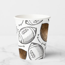 Waterverf Football Party Cups Papieren Bekers