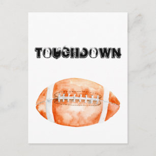 Waterverf Football "touchdown" Briefkaart