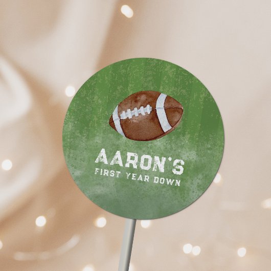 Waterverf Football Verjaardagsfeest Ronde Sticker