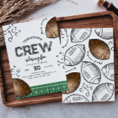 Waterverf Football Verjaardagsuitnodiging Kaart