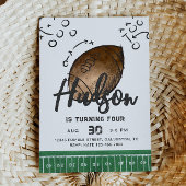 Waterverf Football Verjaardagsuitnodiging Kaart