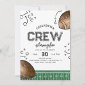 Waterverf Football Verjaardagsuitnodiging Kaart (Voorkant)