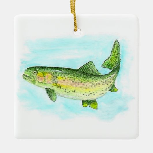 Waterverf forel Ornament (Voorkant)