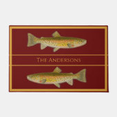 waterverf forel patroonhormoon deurmat (Voorkant)