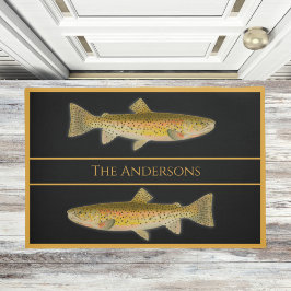 waterverf forel patroonhormoon deurmat