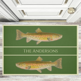 waterverf forel patroonhormoon deurmat