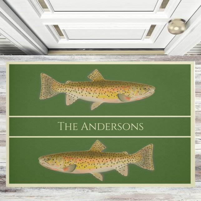  waterverf forel patroonhormoon deurmat (Creator heeft geüpload)