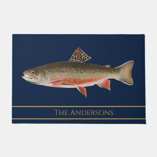  waterverf forel patroonhormoon deurmat (Voorkant)