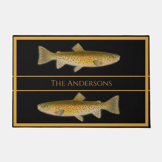  waterverf forel patroonhormoon deurmat (Voorkant)