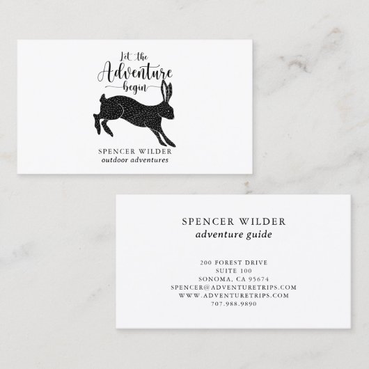 Waterverf Forest Adventure Natuur Gids Visitekaartje (Voorkant / Achterkant)