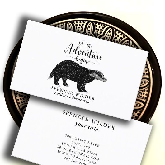 Waterverf Forest Adventure Natuur Gids Visitekaartje