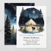 Waterverf Forest Adventure wacht op Baby shower Kaart (Voorkant / Achterkant)