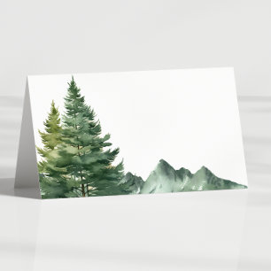 Waterverf Forest Baby shower Buffet Food Label Plaatskaartje