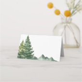 Waterverf Forest Baby shower Buffet Food Label Plaatskaartje (Achterkant)