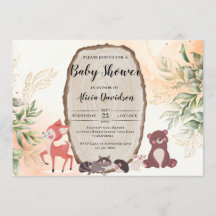 Waterverf Forest Baby shower