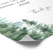 Waterverf Forest Baby shower Luier Raffle Sign Poster (Hoek)