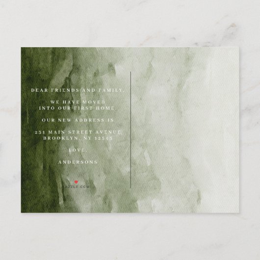 Waterverf Forest | Bomen en bier Aankondigingskaart (Achterkant)