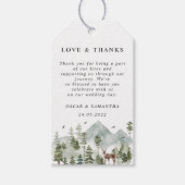 Waterverf Forest | Bomen en bier Cadeaulabel (Voorkant)
