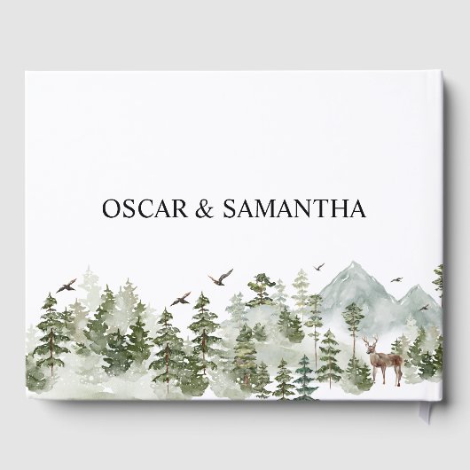 Waterverf Forest | Bomen en bier Gastenboek (Achterkant)