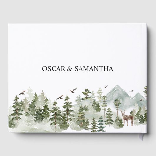 Waterverf Forest | Bomen en bier Gastenboek (Achterkant)