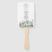 Waterverf Forest | Bomen en bier | Handwaaier (Voorkant)