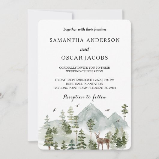 Waterverf Forest | Bomen en bier Kaart (Voorkant)