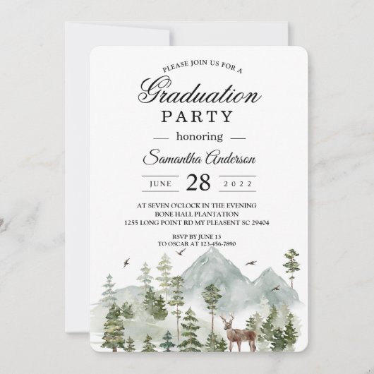 Waterverf Forest | Bomen en bier | Kaart (Voorkant)