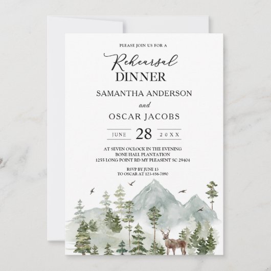 Waterverf Forest | Bomen en bier Kaart (Voorkant)