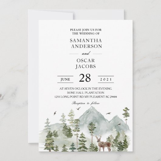 Waterverf Forest | Bomen en bier | Kaart (Voorkant)