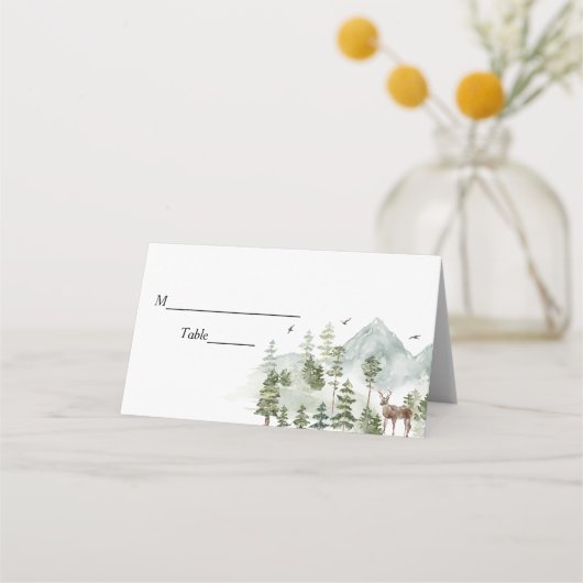 Waterverf Forest | Bomen en bier Plaatskaartje (Voorkant)