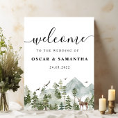 Waterverf Forest | Bomen en bier Poster