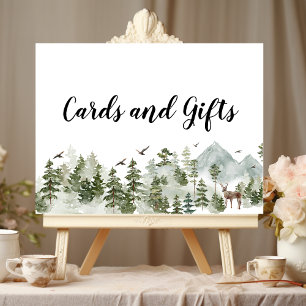 Waterverf Forest   Bomen en bier Poster