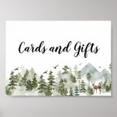 Waterverf Forest | Bomen en bier Poster (Voorkant)