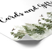 Waterverf Forest | Bomen en bier Poster (Hoek)