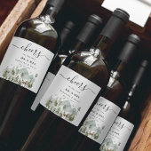 Waterverf Forest | Bomen en bier | Wijn Etiket