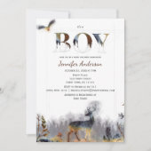 Waterverf Forest Boy Country Deer Baby shower Kaart (Voorkant)