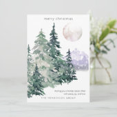 Waterverf Forest Business Christmas Feestdagenkaart (Staand voorkant)