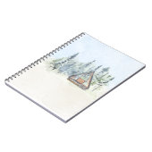 Waterverf Forest Cabin Home Notitieboek (Linkerzijde)