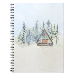 Waterverf Forest Cabin Home Notitieboek