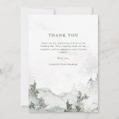 Waterverf Forest Dank u kaart (Voorkant)