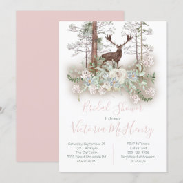 Waterverf Forest Deer Vrijgezellenfeest Kaart